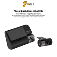 70Mai Dash Cam 4K (4K UHD Resolution/Built-In GPS/Night Vision/Loop Recording) A800s