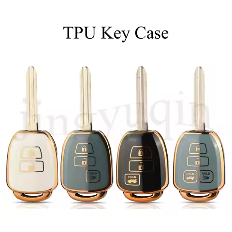 Jingyuqin 2/3/4 Buttons New Arrival Soft TPU Car Key Case For Toyota Aqua Ractis Vitz RAV4 HiAce Lan
