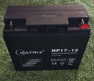 แบตเตอรี่ Matrix  NP17-12   12 V 17Ah  สำหรับงาน UPS