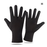 屯京 - [黑色M] 運動手套 翻指觸屏手套 戶外騎車手套 防風防滑保暖手套 [平行進口]