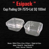 CH-7575+Lid Pudding Cup - Dessert Cup Mold - Jelly Cup - (25pcs)