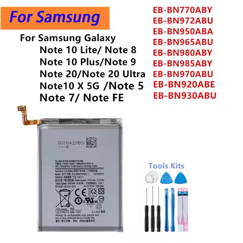New Battery EB-BN770ABY EB-BN972ABU BN950 For Samsung Galaxy Note 10 Lite puls 8 9 20 Ultra 10X 5G/ 