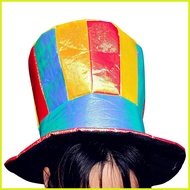 Clown Crazy Hat Crazy Top Hat Stripe Rainbow Hat Comfortable Clown Bowler Hat Kids Festival Top Hat 