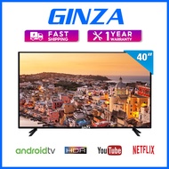 GINZA 40 inch Smart TV Full HD LED TV Android TV Flat Screen Ultra-slim 1080p Smart TV HDMI Youtube netflix