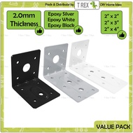 T Rex DIY 2mm Heavy Duty C Channel Roofing L Bracket / Besi Siku L Bracket Bumbung Besi Biru Atap