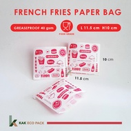 Greaseproof French Fries Paper Bag / Food Flat Paper Bag