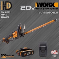 WORX 20V WG260E.5 Cordless 61CM Hedge Trimmer / Leaf Cutter / Brush Cutter