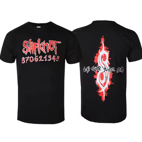 Slipknot - Logo Hi-Build Art Pattern Metal Band T-shirt - Casual Trendy Style Cotton T-shirt Suitabl