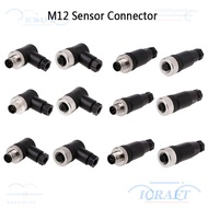 CRAFTML M12 Sensor Connector, Male Female Socket Connector M12 Aviation Plug, Power Adapte M12 Senso