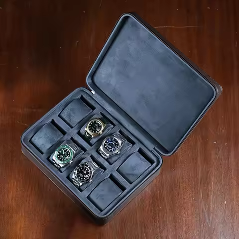 Leather Watch Box 8 Slot Watches Storage Box Portable Travel Mechanical Watch Organizer Boxes Men's 
