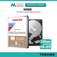 TOSHIBA  INT HDD N300 NAS 3.5" SATA INTERNAL DESKTOP PC HARD DRIVE HARD DISK WITH 7,200 RPM ROTATION