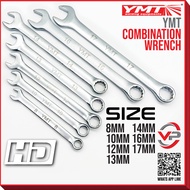 YMT HEAVY DUTY COMBINATION WRENCH SPANNER SET 8MM/10MM/12MM/13MM/14MM/16MM/17MM DUAL PURPOSE SPANAR 