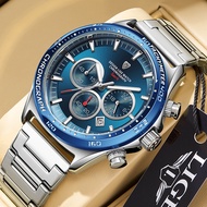 นาฬิกาทหาร Lige สำหรับผู้ชายแฟชั่นนาฬิกาควอตซ์นาฬิกาข้อมือสำหรับผู้ชายกีฬานาฬิกาแบรนด์หรูกันน้ำ relogios masculino