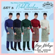 [SET 3] Baju Melayu NABIL AHMAD by JAKEL Baju Melayu Cekak Musang Baju Raya 2024 Slim Fit
