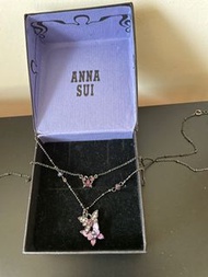 Anna Sui 兩件套 蝴蝶 signature 項鍊+頸鏈 可分開 保證正品 不連盒