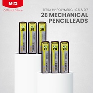 Plumbum Pensel Mekanikal 2B M&G Terra Hi-Polymeric 0.5mm & 0.7mm (12pcs/tube) Mechanical Pencil Lead