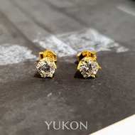 Restock Best Seller Giwang Solitaire Ukuran Sedang Medium Zirkon Zirkonia Permata Anting Stud Anting