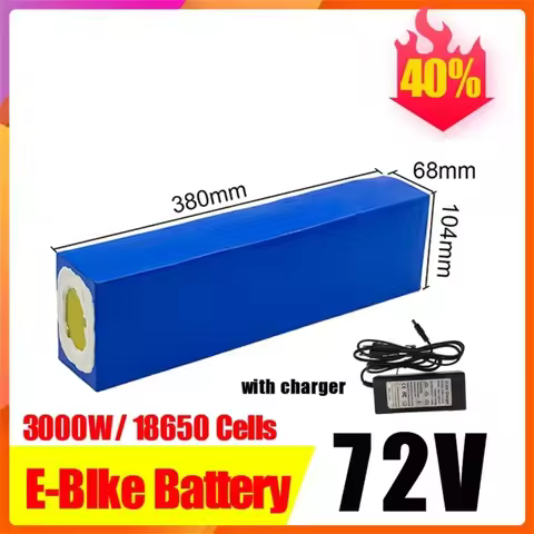 72V 20Ah 30Ah 40Ah 50Ah 60Ah Battery Pack 3000W High Power 84V Electric Bike Motor Electric Scooter 