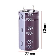 450V100UF Volume 22x30mm Aluminum Electrolytic Capacitor 450v 100uf 100MFD 100mf 220mf 450wv 450vdc 