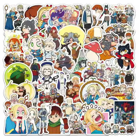 50pcs Anime Dungeon Meshi Fantasy Stickers Cute Marcille Laios  Delicious in Dungeon Waterproof Deca