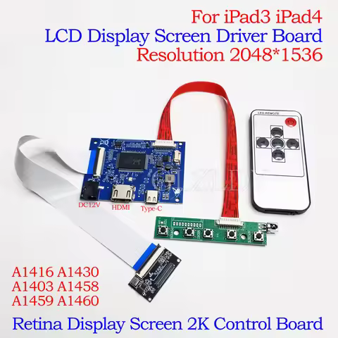 For 9.7 Inch 2K LP097QX1 LTN097QL01 LCD Screen DIY Arcade Display For Ipad3 Ipad4 A1416 LED HDMI typ