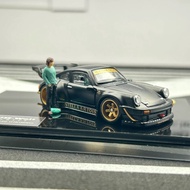 [Ready Stock] Ready Stock [1: 64 hg64 fg Porsche RWB930 with Doll Alloy Full Open Car Model Collecti