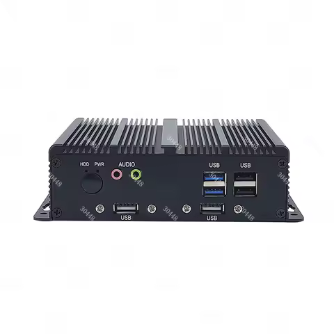 Mini Industrial PC J6412/N2840 Dual Ethernet Dual Serial Fanless BOX Embedded Industrial Computer