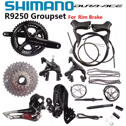 Shimano DURA-ACE R9250 Groupset 12s Di2 R9200 Crankset Cassette V-Brake R9250 Shifter Front Deraille