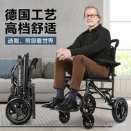 Wheelchair Trolley Elderly Folding Ultra-Light Portable Lightweight Trolley Travel Wheelchair Travel