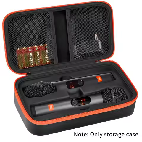 Portable Handheld Microphone Storage Case for JBL Wireless Two Microphone System Dual Mic Travel Bag