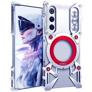 กล่องโลหะแม่เหล็กสำหรับ Nubia Redmagic 10 Air พร้อมขาตั้งแท่นวางหมุนได้