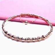 Ready Stock Original Russia 585 Purple Gold Soft Bracelet 14K Plated Rose Female Version Beads Hand 