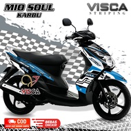 Stiker Striping Mio Soul Karbu Full Body Variasi Hitech