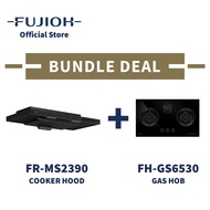 FUJIOH FR-MS2390R Gesture Control Cooker Hood (Recycling) + FH-GS6530 Gas Hob with 3 Burners