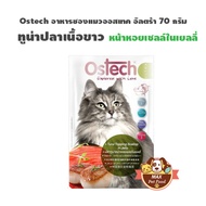 Ostech อาหารแมวพรีเมี่ยม ซองขาว เยลลี่ ขายยกโหล