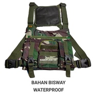 TAS DADA Loreng Tni MALVINAS Tas rompi tactical army Chest bag three pocket waterproof