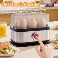 ROWAN1 Smart Egg Cooker, Auto Shut- Space Saving Eggs Boiler,  Stainless Steel 200W Power 6 Eggs Cap