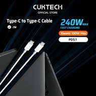 CUKTECH 240W 5A Braided Cable Type-C to Type-C Fast Charging Cable Xiaomi 100W PD3.1 Supercharge for