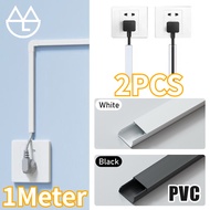2PCS Electrical Pipe Wiring Cable Duct Trunking Pvc Cable Cover Duct Box Wall Floor 20*10MM