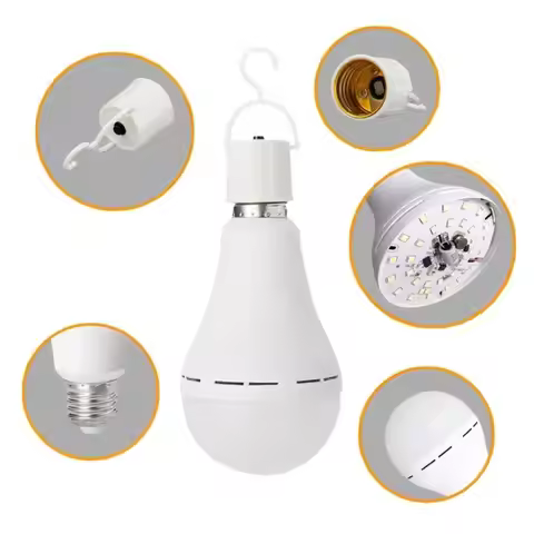 New 7W/9W/12W/15W Emergency Light Bulb E27 Portable Rechargeable Bulb 85-265V LED Light Bulb Porch