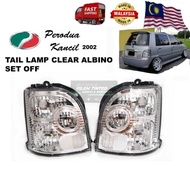 Kancil Bulat 02 Tail Lamp Full White Albino Clear Set /Kancil Bulat Lampu Belakang Albino Style/Lamp