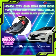 Honda City GM6 2014 2015 2016 Type R FK8 OEM Front Grill Grille Matte Black Gloss Black Carbon Look