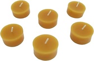 Beeswax Candle Works - 6 Hour Tea Light Refills 36-Pack - 100% USA Beeswax - NO Cups