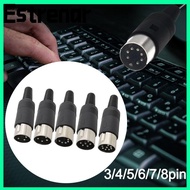 ESTRENAR DIN Male Female Plug, Mount With Plastic Handle 3pin 4pin 5pin 6pin 7pin 8 Pin Audio AV Con
