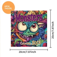 1 Máy Tính Người Lớn Quái Vật Nghệ Thuật Sách Tô Màu-24 Trang Tranh Graffiti Vẽ Sách Tranh Lý Tưởng 