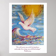 Psalm 91 Poster Christian Art - Inspiring Wall Decor for Home & Faithful Decor Enthusiasts Ancient A