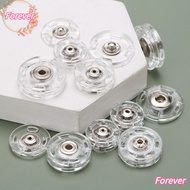 FOREVER 10Pcs Fastener, Invisible Round Snap Button, DIY Transparent Acrylic Snap Fastener