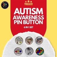 Autism Awareness Pin Button / Back Pin / Badge