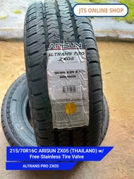 215/70R16C ARISUN ZX05 (THAILAND) w/ Free Stainless Tire Valve