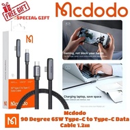 1-Year Warranty MCDODO Zebra Series 65W Type-C to Type-C 36W Type-C to iP 6A Type-C 3A iP 90 Degree 